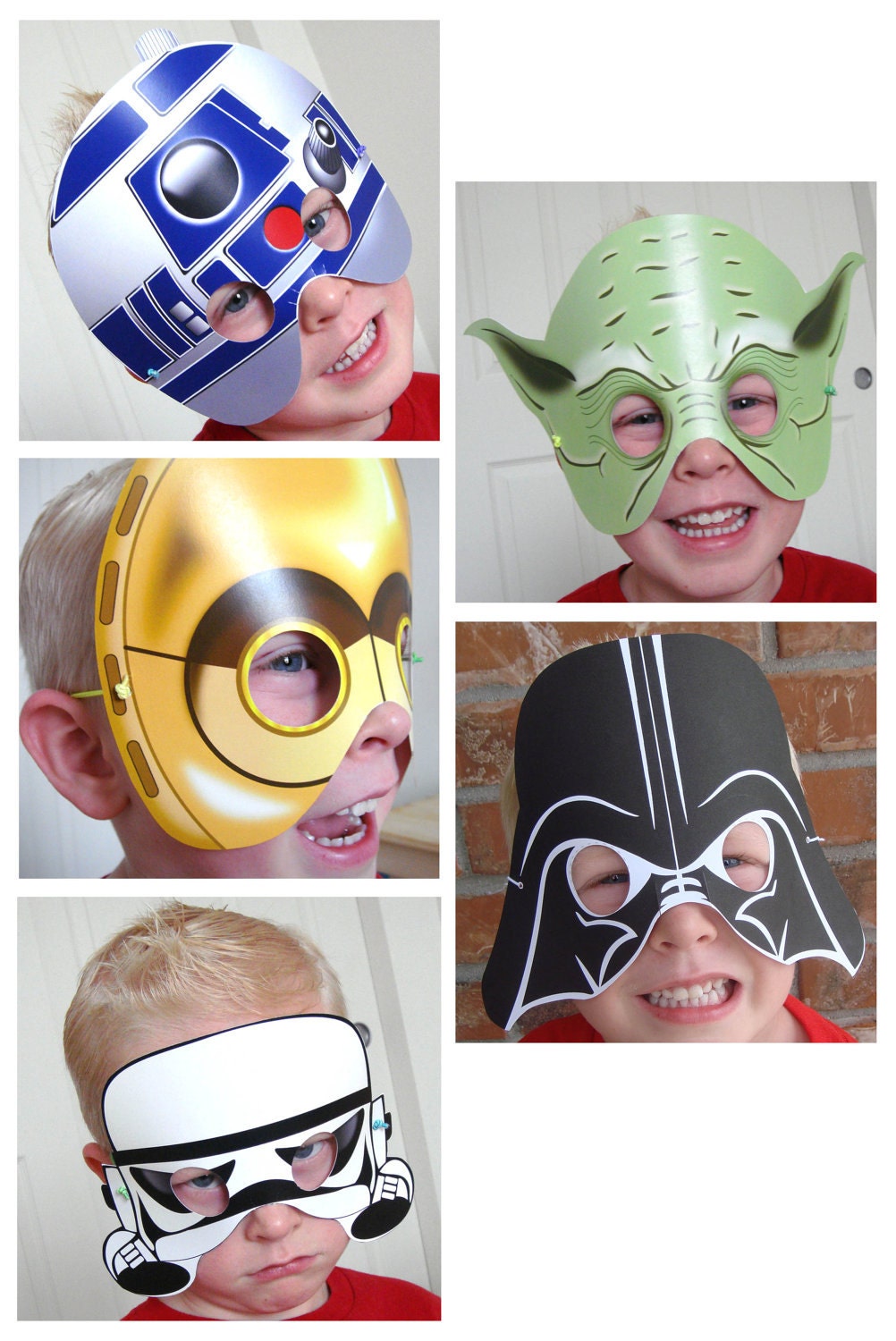 STAR WARS PARTY Printable Mask Collection. Includes 10 mask designs.