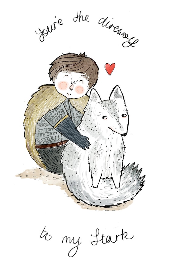 Game of Thrones - Stark Valentine print