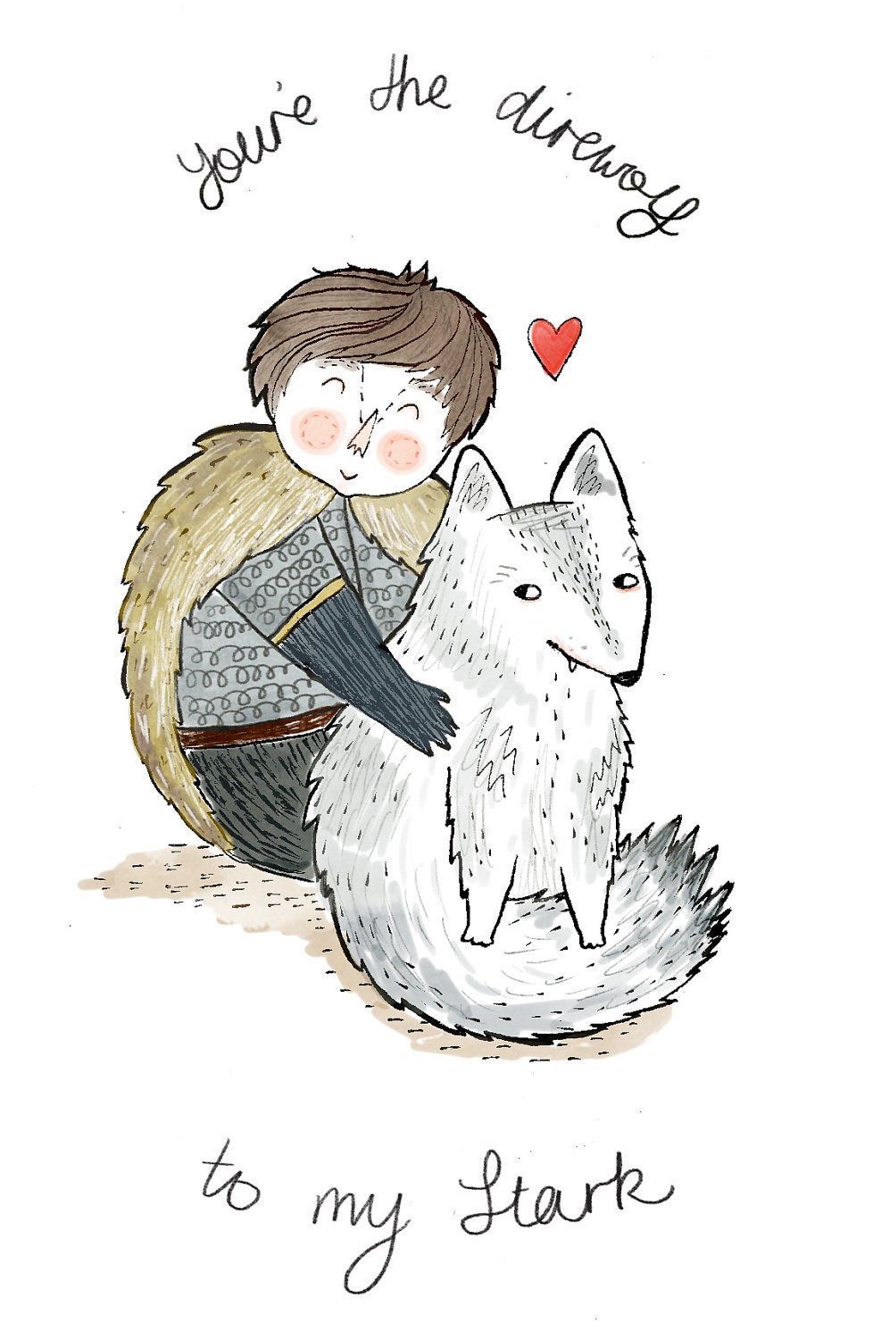 Game of Thrones - Stark Valentine print