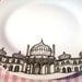 Illustrated Porcelain Plate, Brighton Pavilion Drawing, Black and White Decorative Plate