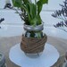 Ball Jars with Rustic Chic Trimmings