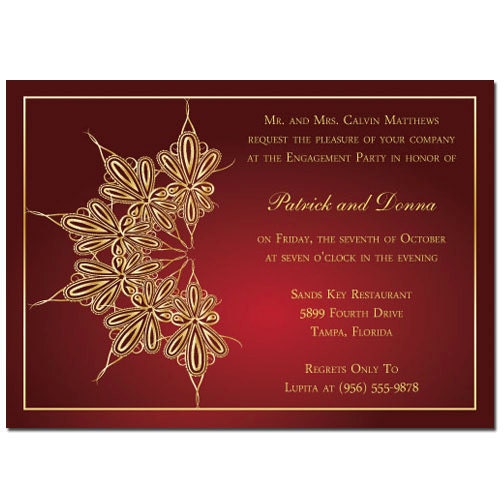 Gold Half Circles Rehearsal Dinner Invitation