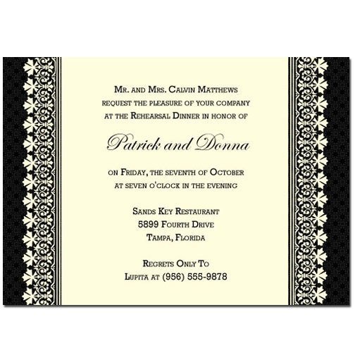 Bella Black and Cream Invitation