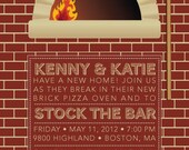 RESERVED FOR JULIE - Pizza Brick Oven Invitation