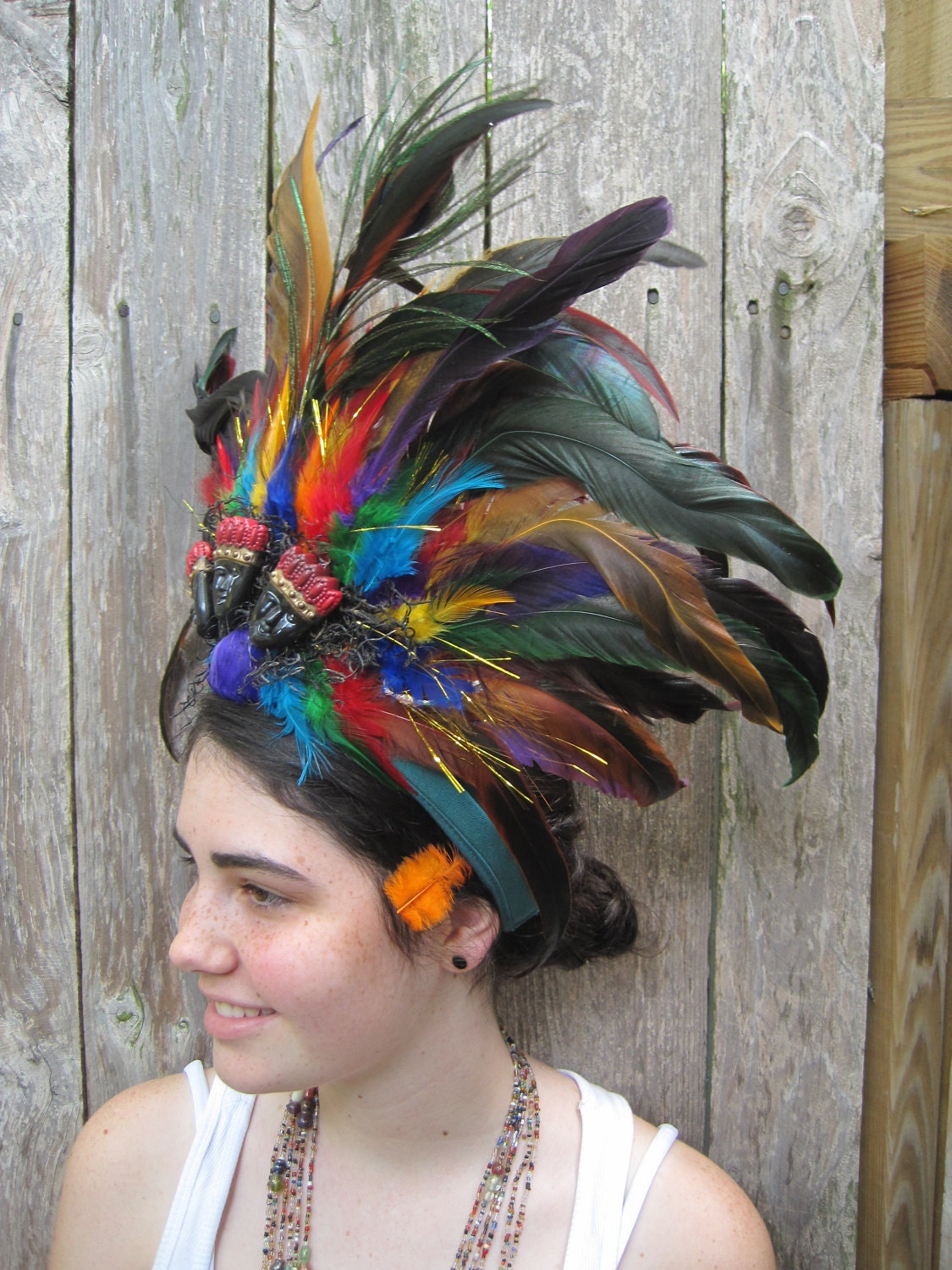 Feathered Headdress - Rainbow Zulu