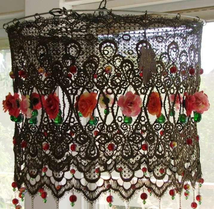 Anat Bon's Lighting - Dangling Tea Rose Lighting