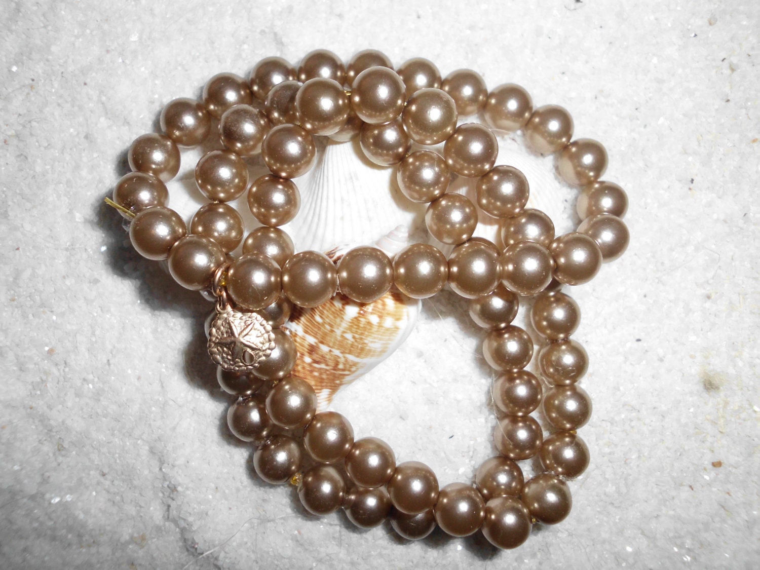 Starfish Charm Bracelet Charming Elegant Bronze Triple Strand Elastic Stretch Beach Fall Fashion Autumn September October Wedding
