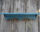 Rustic Beach House Turquoise Aqua Teal Shelf Blue Wall Hanging Cottage Coastal Spa French Country Farmhouse Home Decor