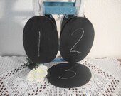 Rustic Wedding Chalkboard Hanging Table Number Photo Prop Blackboard Bridal Shower Party Decoration Chalk Board Oval Home Decor