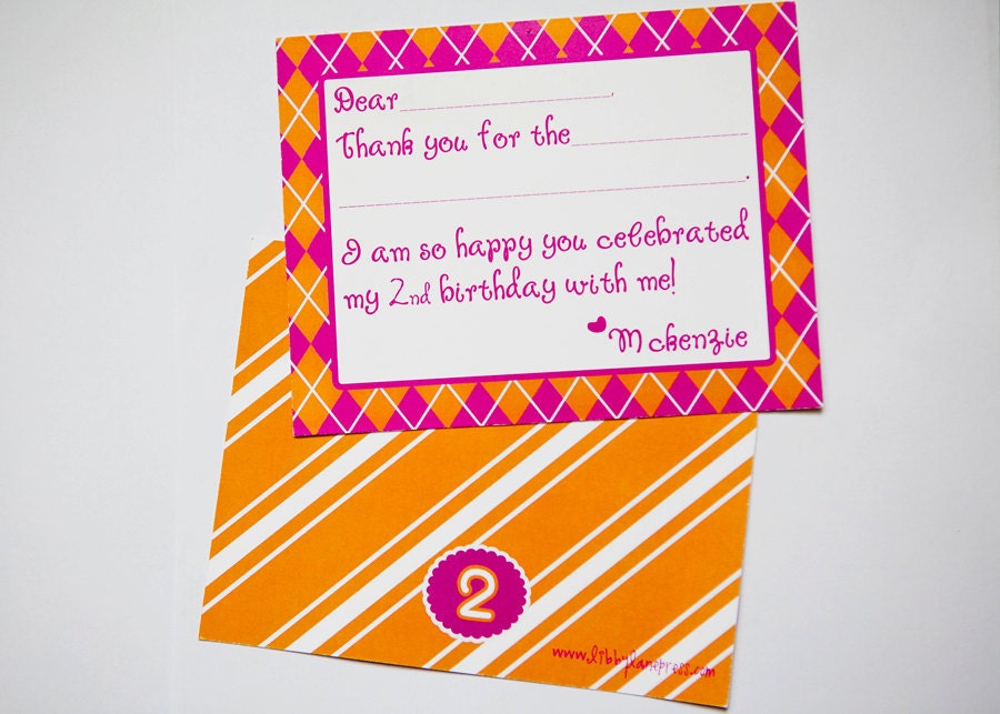 BOUNCE HOUSE Thank You Note, Fill-In, PRINTABLE by Libby Lane Press Il_170x135