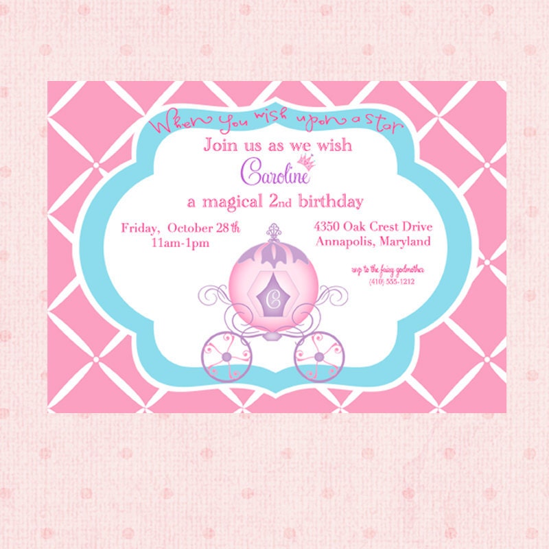 WISH UPON A STAR, Princess Birthday Invitation- Printable by Libby Lane Press Il_170x135