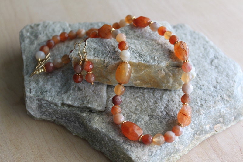 Carnelian & Jade Set