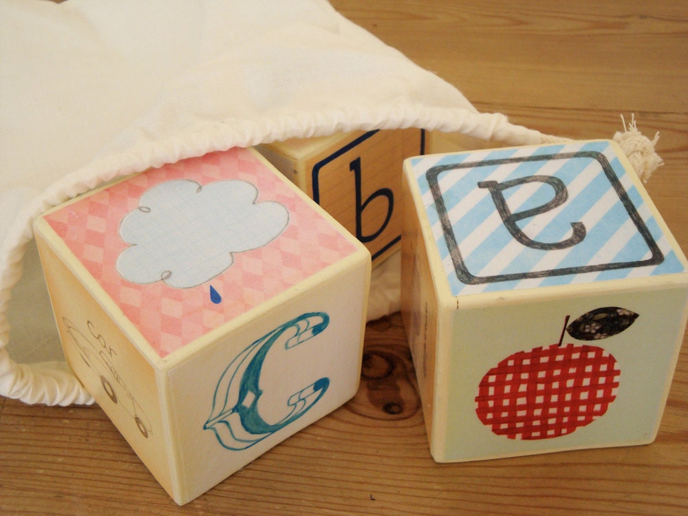 Personalized alphabet blocks - custom name blocks