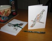 Greeting Cards Bird Party No. 2 - Set of 4
