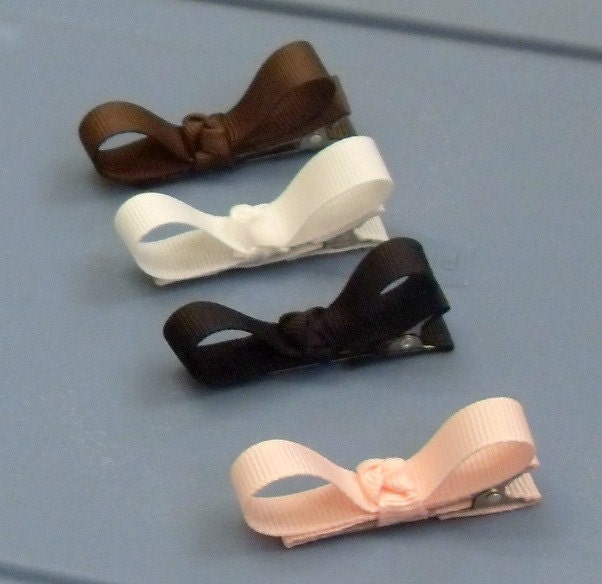 tuxedo  hair bows 4 pack