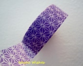 Washi Tape Roll in Purple with White Stars