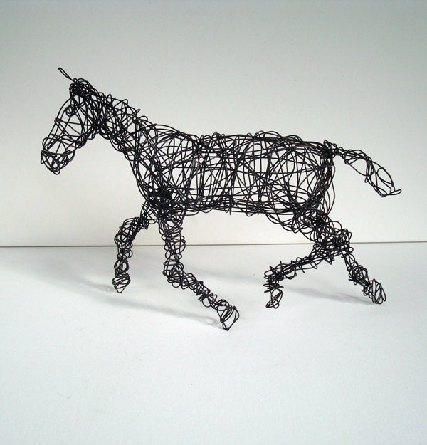 Unique Wire Horse Sculpture - THE TRAKEHNER
