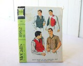 Vintage Mens Pattern 1960s McCalls 8962 Mens Shirt, Vest and Reversable Vest - 50% off SALE was 7.00