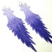 Lace Earrings - Ombre Flower in Lavender and Purple - Customizable Colors - Long Lace Fashion