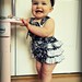The Delila -  Retro Knot Ruffled Sunsuit Romper for girls black white Spring Summer Wedding Photo Prop