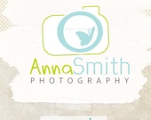 Logo Design Premade OOAK - Cute camera with little butterfly  Business Photographer Logo Branding and watermarks