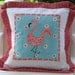 Pink Flamingo Beach Pillow Cover