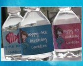 Mermaid Party Water Bottle Labels - Custom Printable Il_170x135