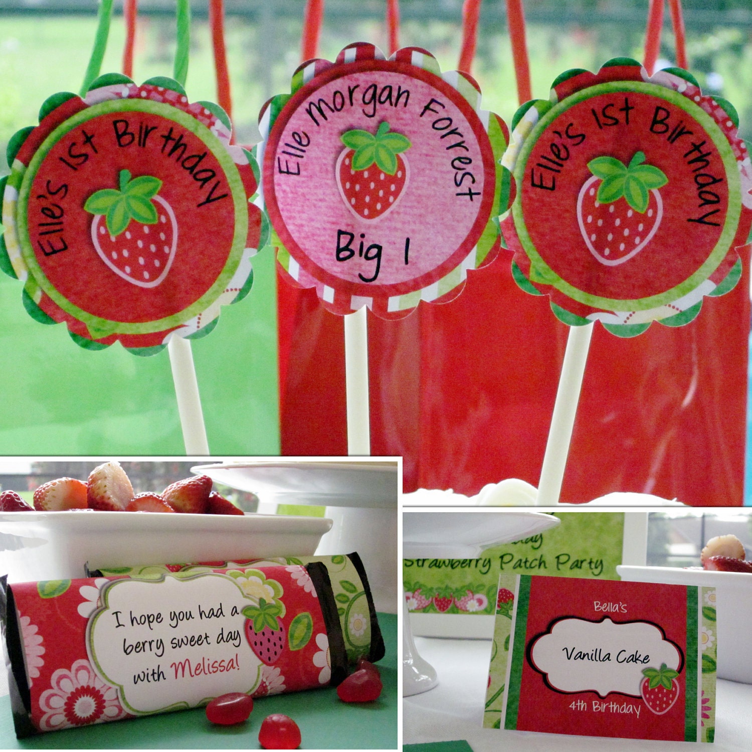 Strawberry Shortcake Birthday Party Package Printable - Custom and Personalized - You Print Il_170x135