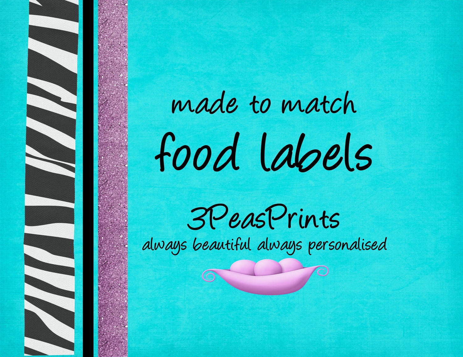 Coordinating Food Label Tent Cards Made to Match any Invitation in my Store Printable Custom Il_170x135