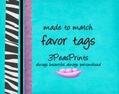 Coordinating Favor Tags to Match any Invitation in My Shop Printable Custom Il_170x135
