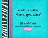 Coordinating Party Thank You Card to Match any Design in My Shop - You Print Il_170x135