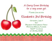 Cherry Birthday Invitation - Printable and Custom Il_170x135