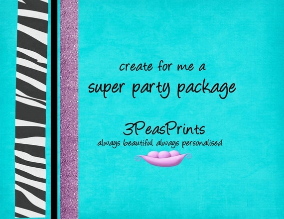 Birthday Party Super Package Printable - Custom and Personalized - You Print Il_570xn