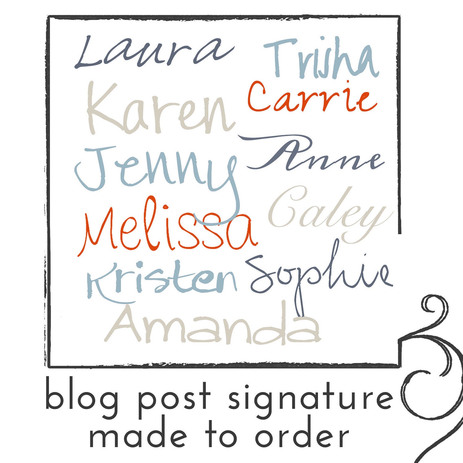 Blog Post Signature: Pick Your Color and Font