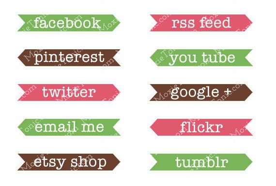 Blog Buttons: Mix & Match Your Blog Design With 10 Social Media Buttons