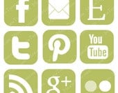 Square Social Media Icons: Match your Blog Design with these Buttons