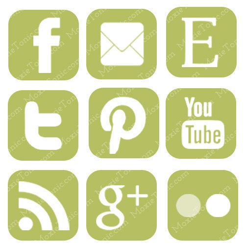 Square Social Media Icons: Match your Blog Design with these Buttons