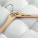 Personalized Wedding Hanger with Arm Inscription - Wooden