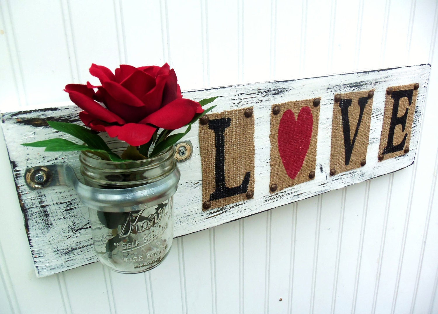 Wedding Sign LOVE, wedding flower holder, home decor