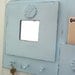 Powder Blue Mirror Key and Letter Organizer