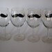 Set of 4 Mustache Wine Glasses