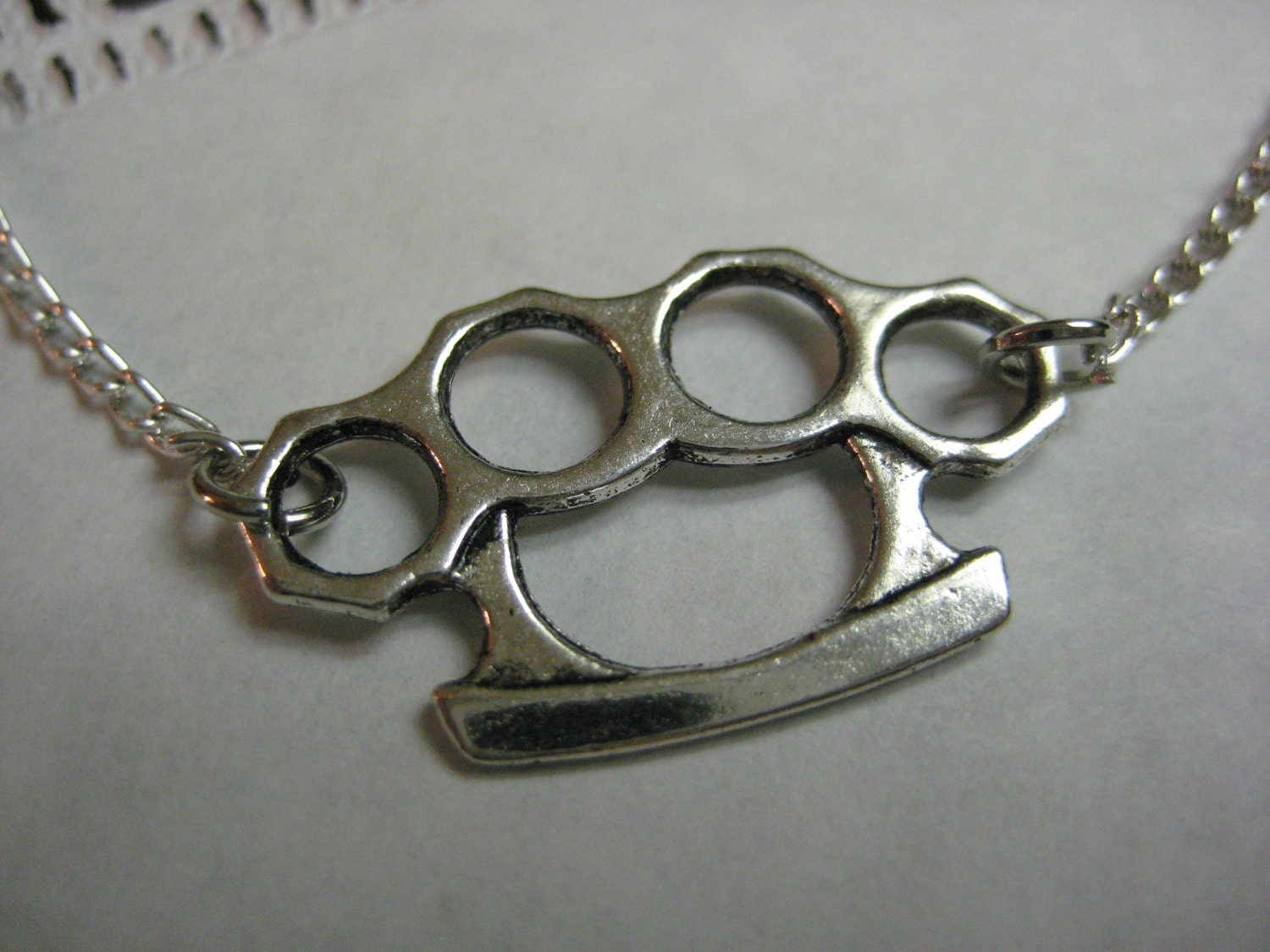 Brass Knuckles Necklace