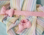 Pink Polka Dot Stuffed Bow Slap Bracelet