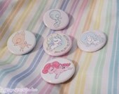 Carousel of Cute 1 1/4" Button / Pin / Badge Set