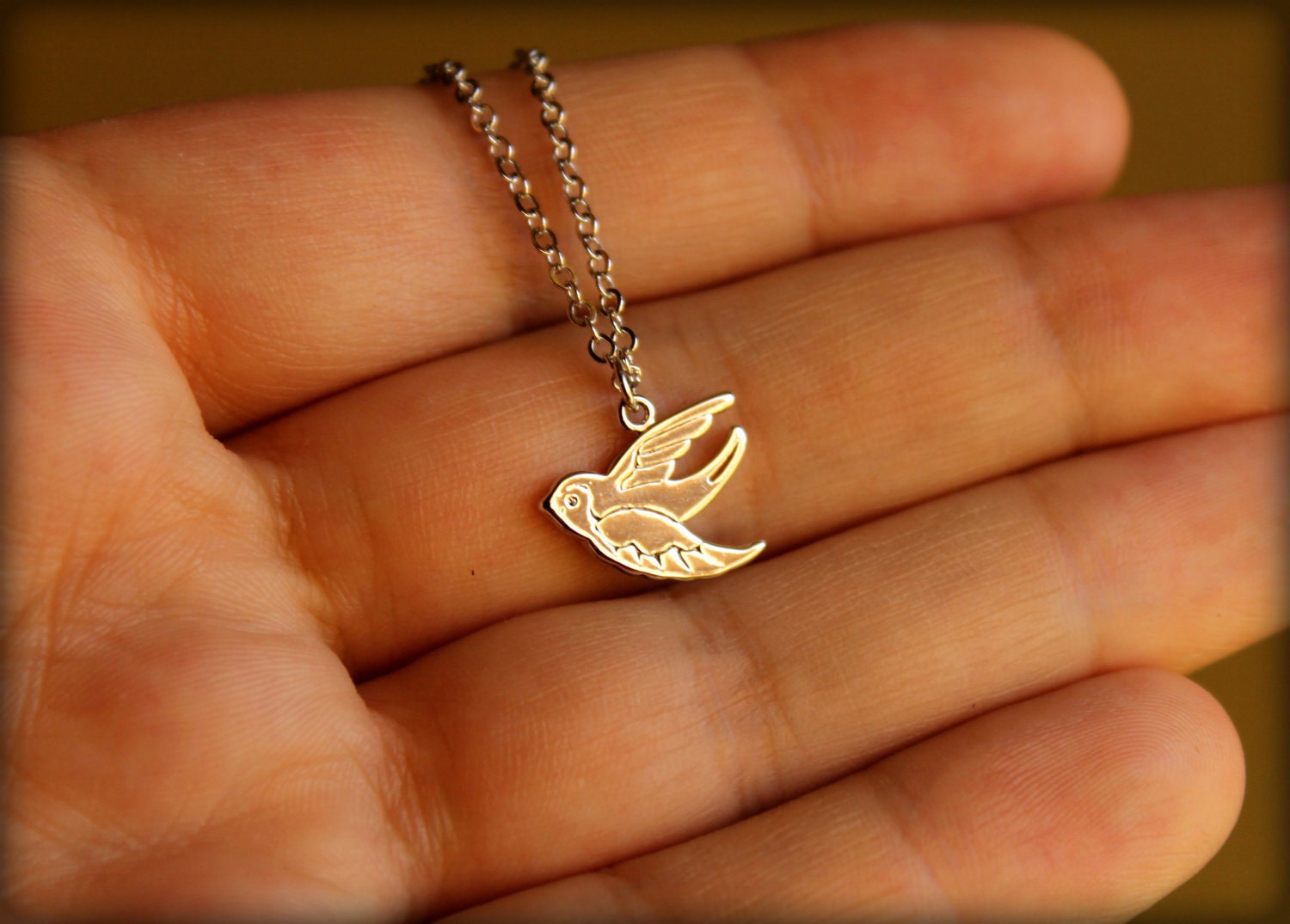 Song Sparrow Necklace in Silver