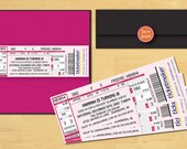 Slumber Party Ticket Invitation Printable Movie Night or Rock Star You Choose Colors
