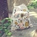 Flowers - screen printed canvas backpack tote