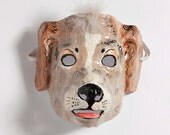 Paper mache dog mask