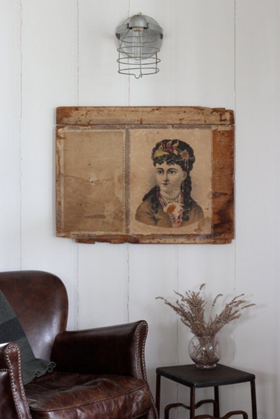 Vintage Wall Art, Victorian Steamer Trunk Art