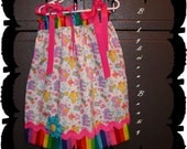 Girls Pillowcase Dress Infant toddler Custom..Colorful Carebears...sizes 0-6, 6-12, 12-18, 18-24 months, 2T, 3T..Bigger sizes AVAILABLE